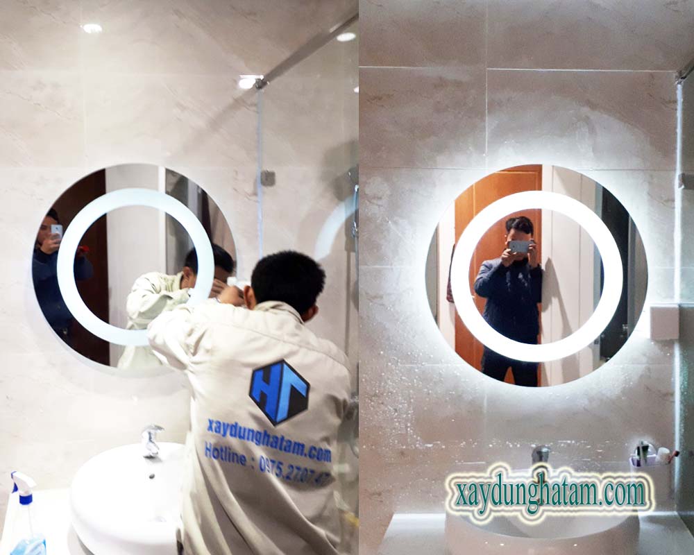 gương đèn led nhà tắm đẹp