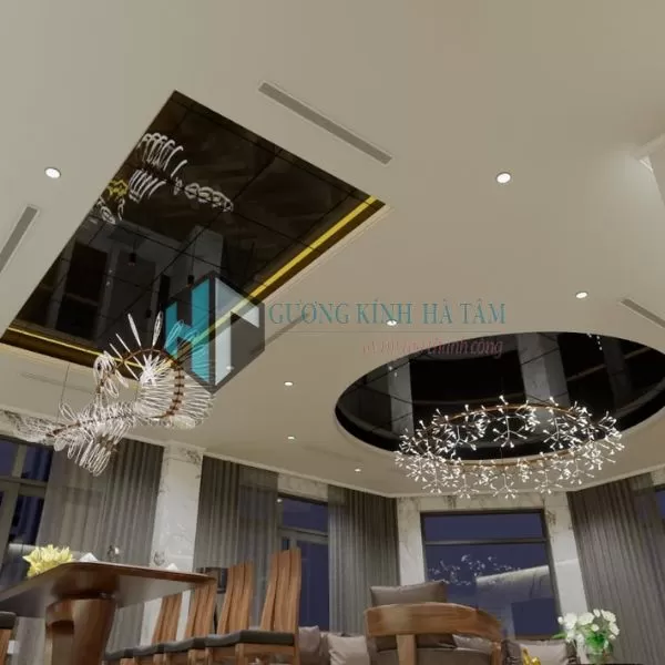 Gương trần tăng thẩm mỹ v&agrave; điểm nhấn cho kh&ocirc;ng gian
