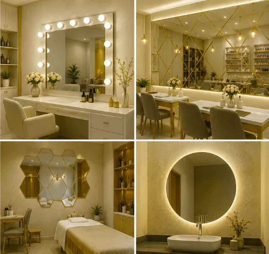 Vì sao spa, thẩm mỹ viện nên sử dụng gương trang trí?
