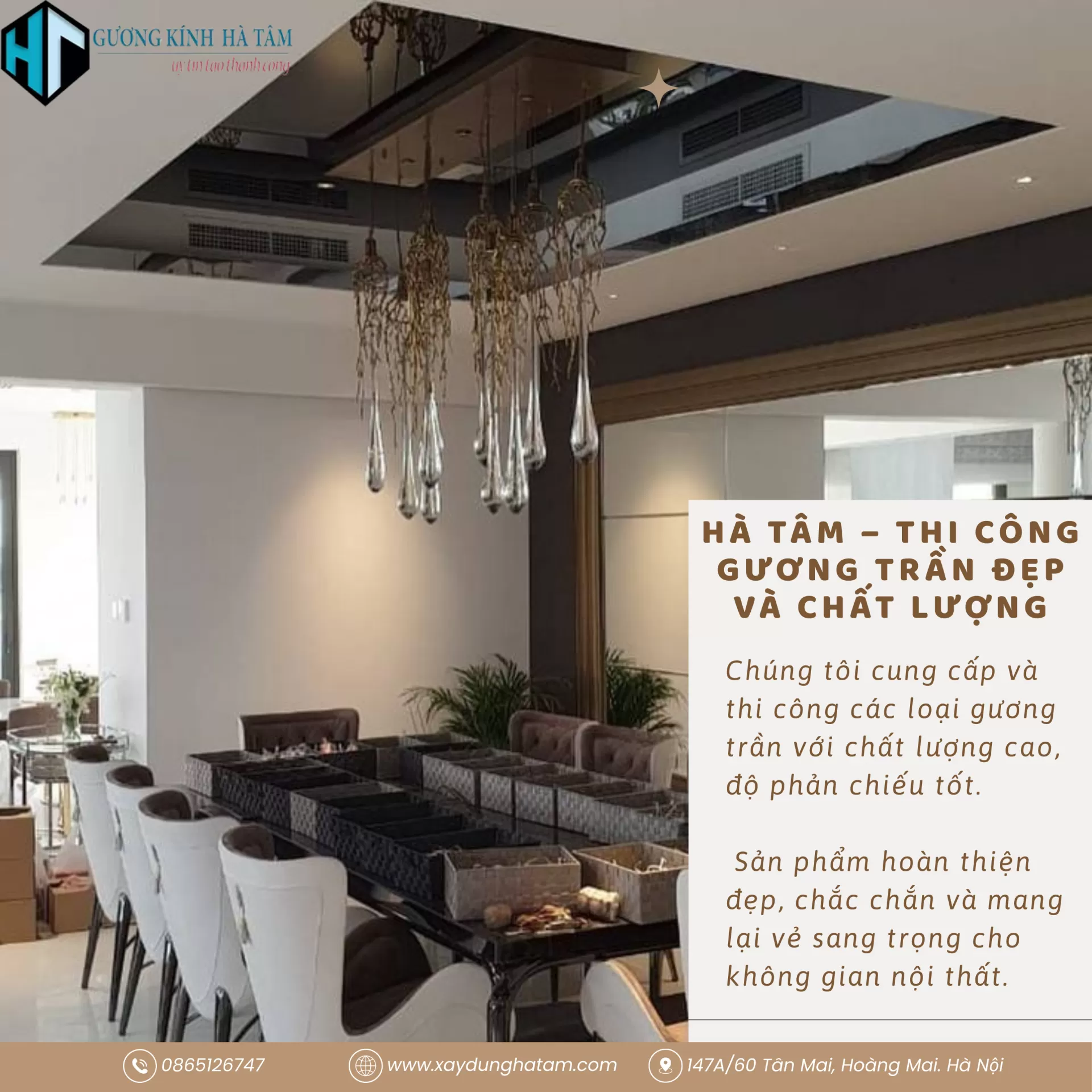 trần gương ph&ograve;ng kh&aacute;ch 