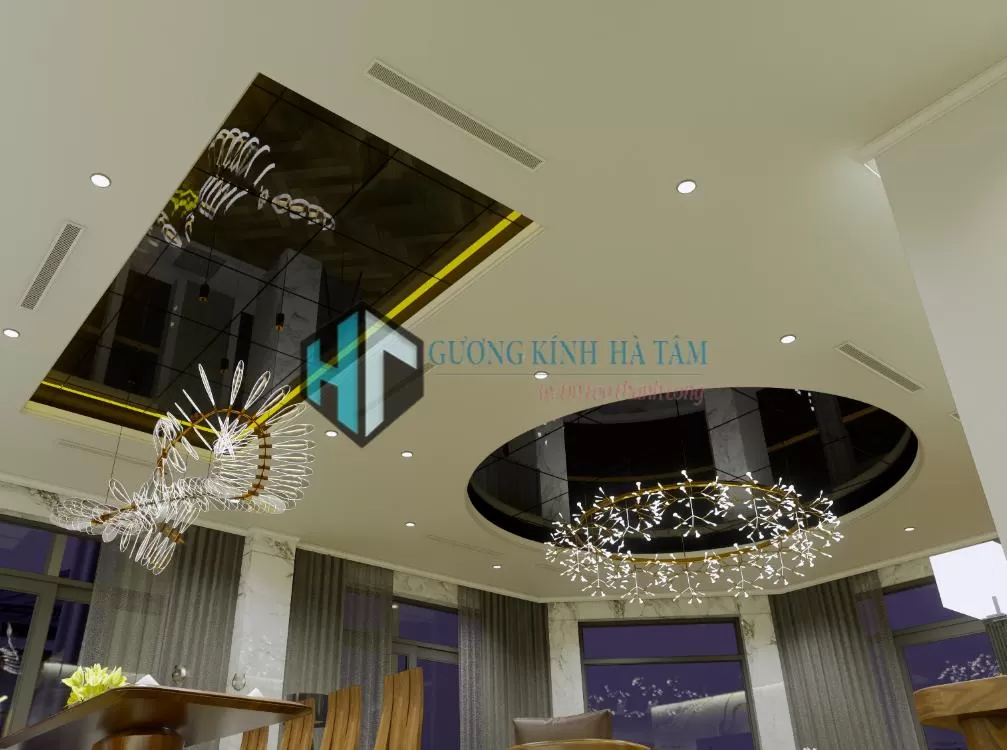 Trần gương tăng độ đẳng cấp cho không gian