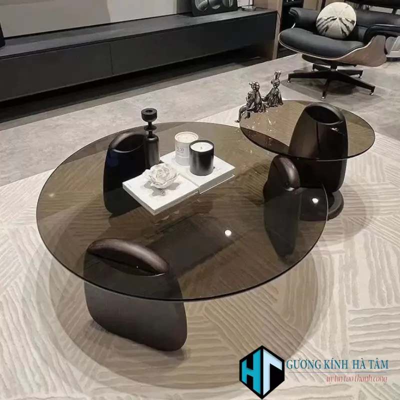 Kính bàn cường lực màu đen
