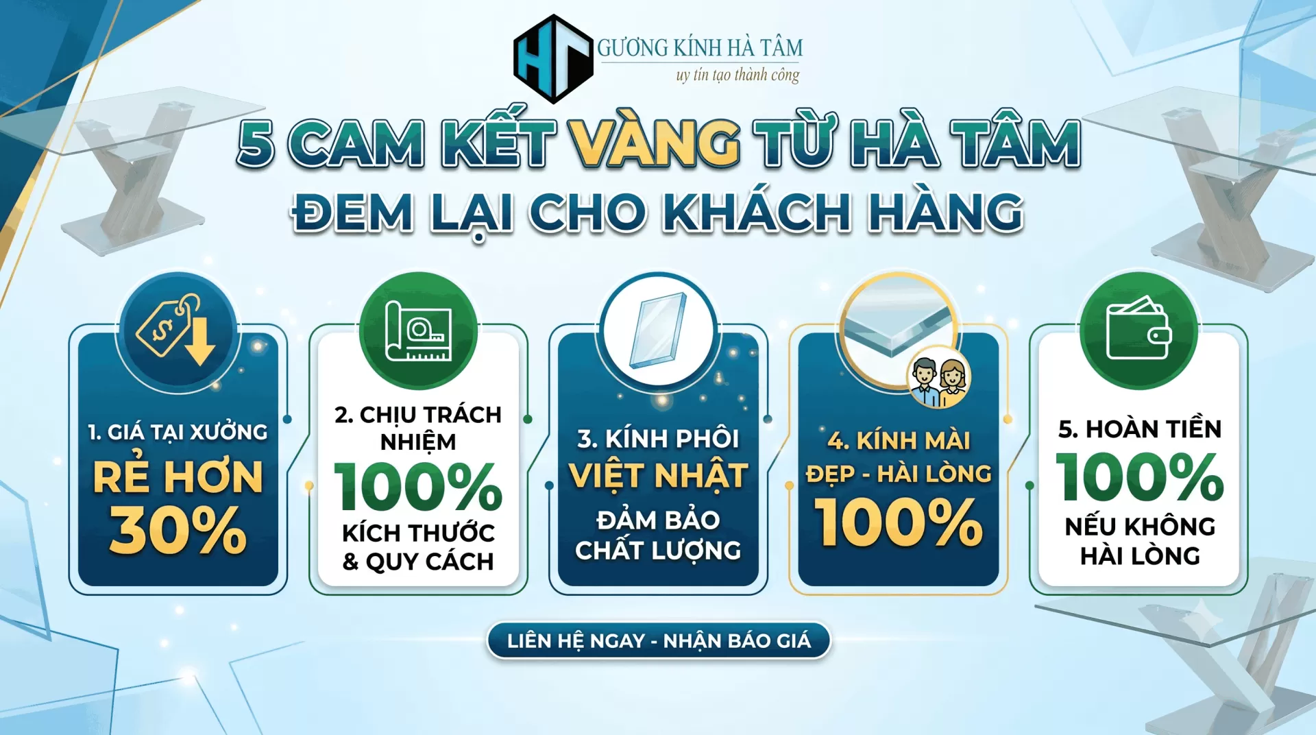 Quy tắc bán hàng của Xưởng Gương Kính Hà Tâm