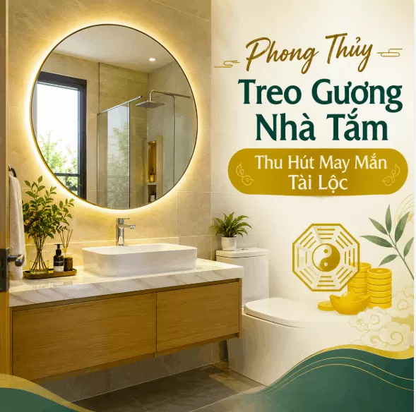 Phong Thủy Treo Gương Nhà Tắm Thu Hút May Mắn Tài Lộc