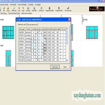 Phần mềm sản xuất cửa nhựa lõi thép