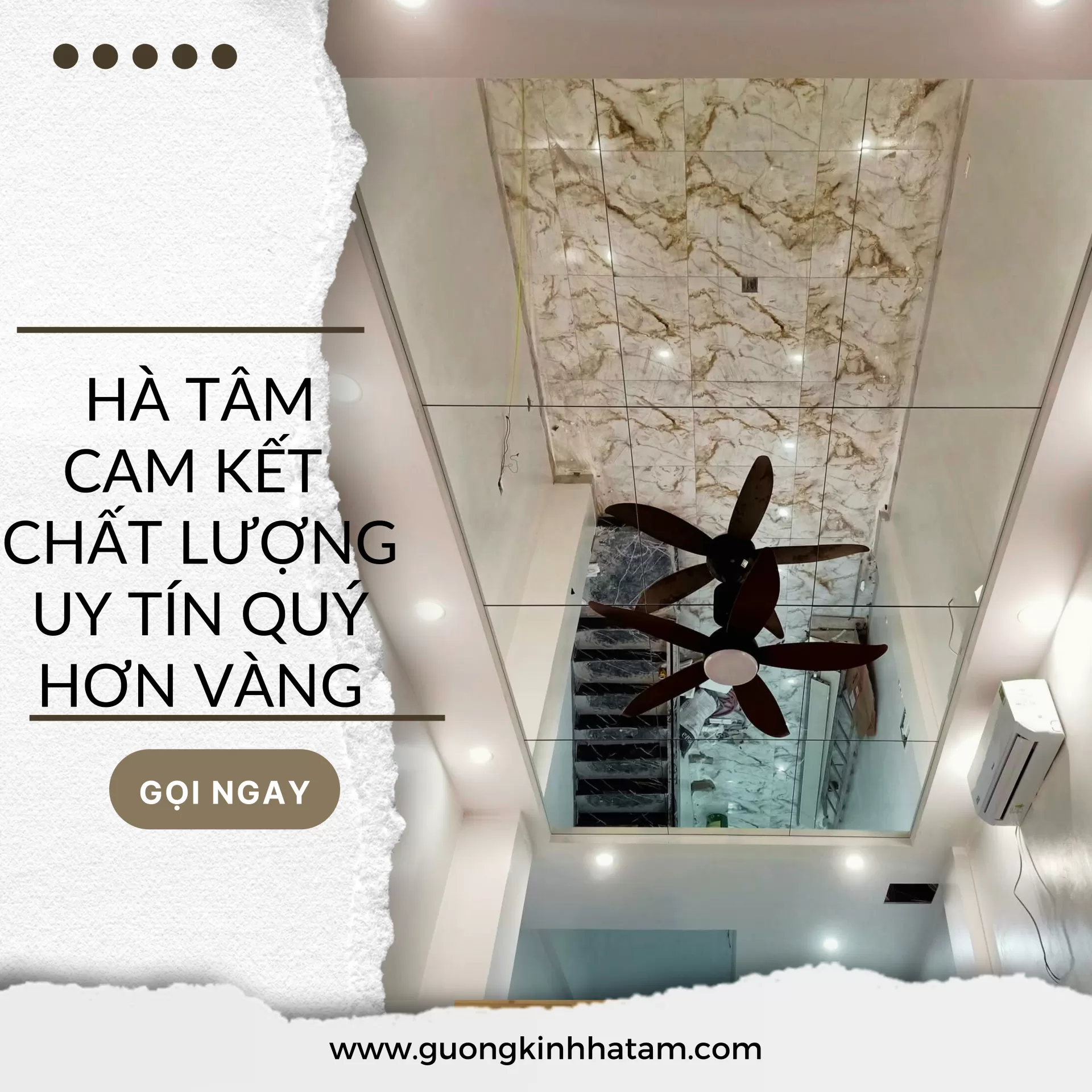 Đơn Vị Nào Thi Công Gương Dán Trần Uy Tín? Những Điều Cần Biết Trước Khi Lắp Đặt