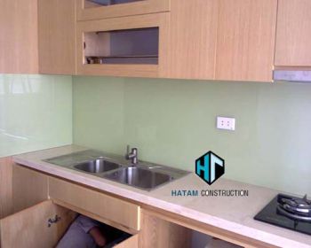 KÍNH ỐP BẾP MÀU TRẮNG -DỊU DÀNG