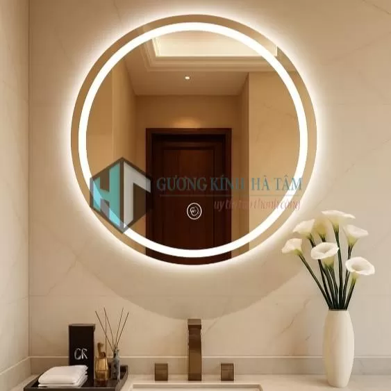 Gương tròn LED  sáng tạo cho nhà tắm-Chiếu sáng đa chiều