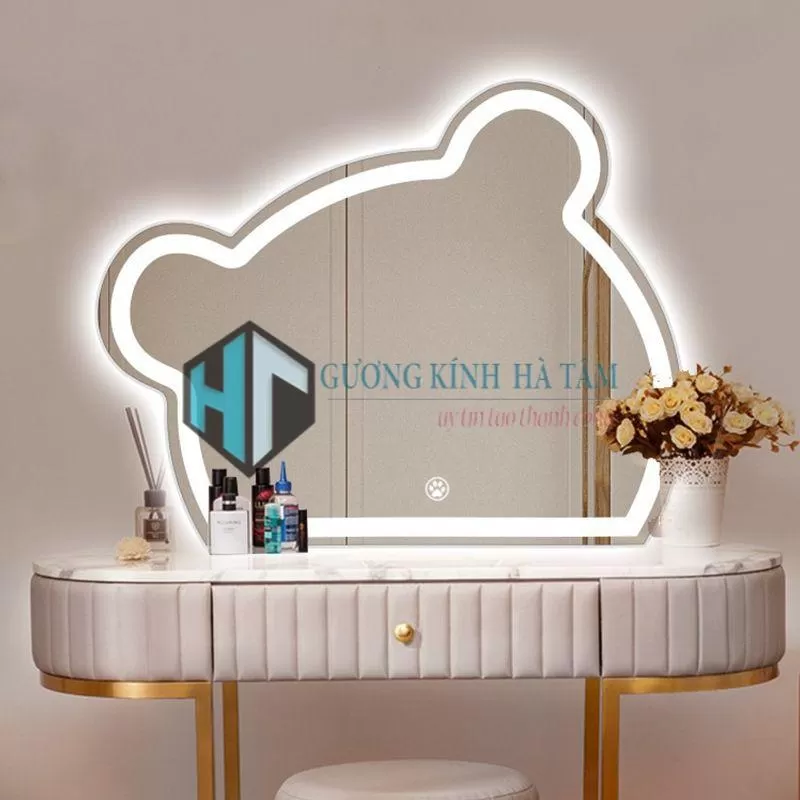 Gương trang điểm có đèn LED - Hình decor theo yêu cầu
