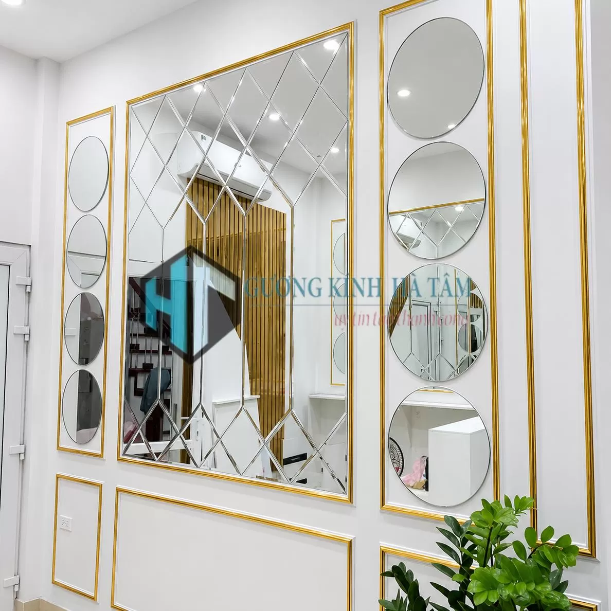 Gương trang trí & Gương dán tường - Các mẫu quốc dân- Giá xưởng thi công nhanh 24h